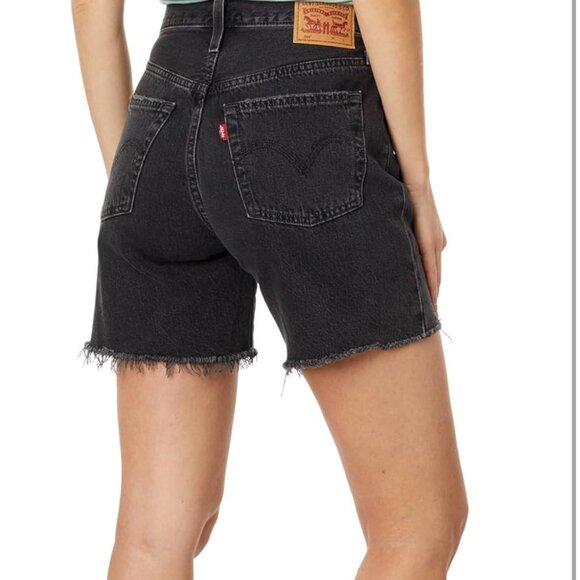 Levi's 501 original high rise denim shorts, black, size 25 - Picture 2 of 7